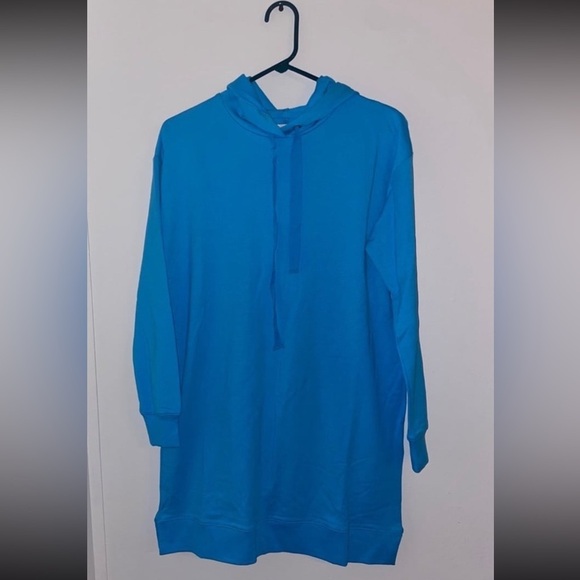 The Drop Women's Iona Long-Sleeve Hooded Mini Sweatshirt Dress NWT Size XS - Picture 9 of 11